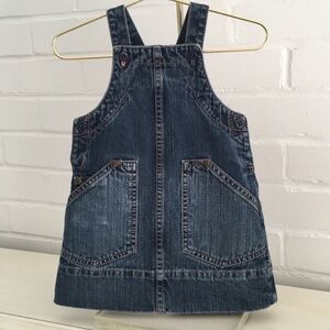 Baby Girls Size 9 Months Ralph Lauren Polo Denim Blue Jean Skirt Overalls